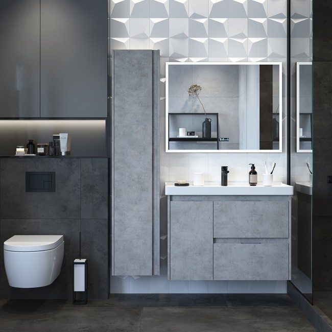 Приобрести briz тумба подвесная chicago 90 см, светло серая, т20-90