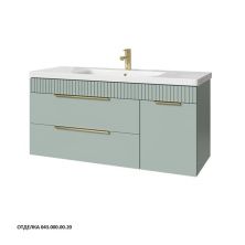 Caprigo Тумба с раковиной MONBAR-Smalty 120 см, правая, бирюзовая, эмаль