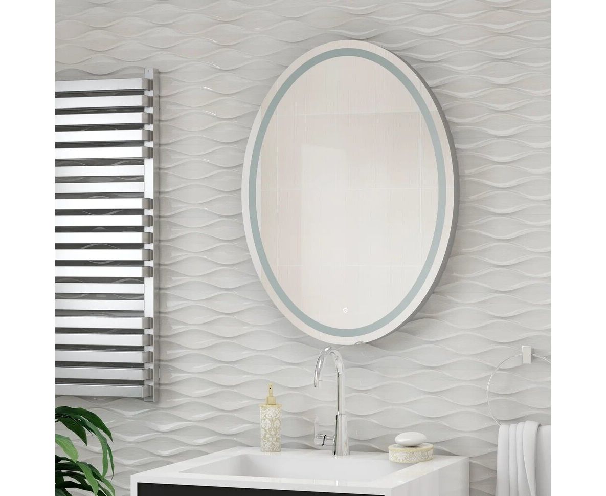 Приобрести continent зеркало с подсветкой verso 57х77 см, сенсорный включатель, белое