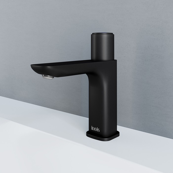 Приобрести iddis смеситель для раковины slide push control 182мм, черный матовый sliblbti01