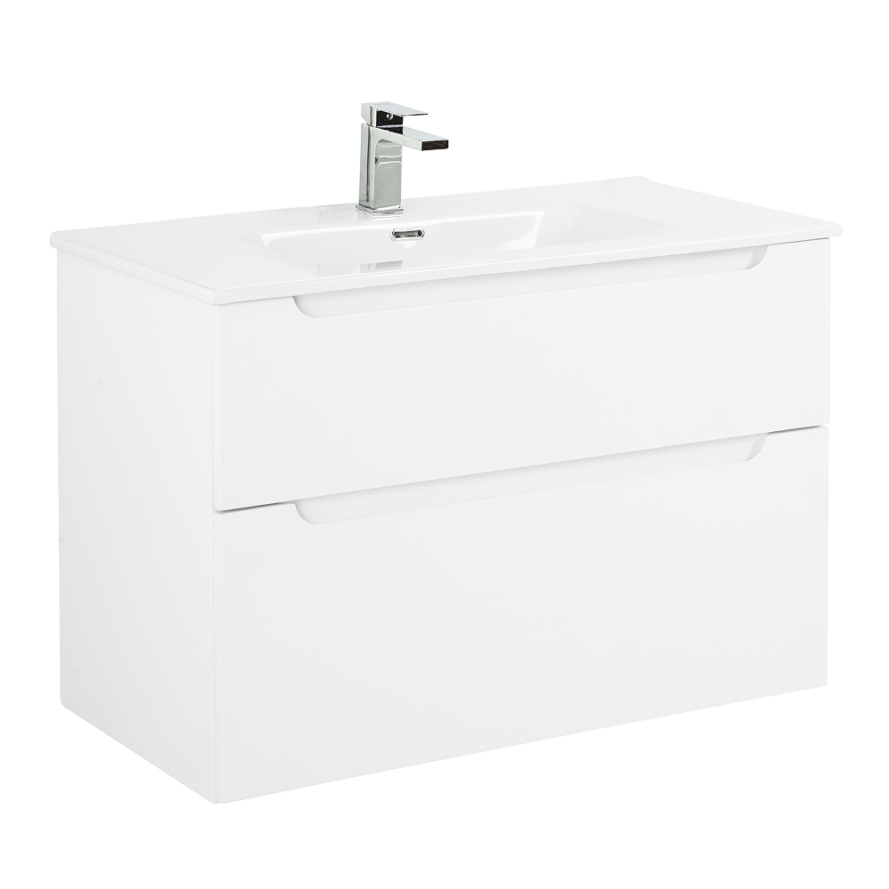 Приобрести belbagno тумба с раковиной etna-h60 90 см, подвесная bianco lucido, белая раковина