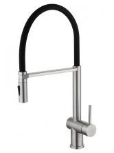 Смеситель для кухни с гибким изливом WONZON & WOGHAND, Брашированный никель (WW-88438003-BN)