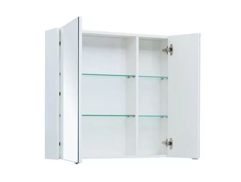 Приобрести aquanet зеркальный шкаф палермо 80 см, белый