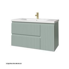 Caprigo Тумба с раковиной FORTE-Smalty STRIPE 100 см, правая, зеленая, эмаль