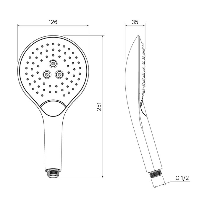 Приобрести iddis душевая лейка 3f 090, 251мм, трехрежимная, хром 0903f00i18