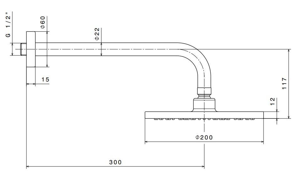 Приобрести kerama marazzi верхний душ piano 200х200мм с кронштейном, хром 69360km.21.018