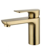 Смеситель для раковины WONZON & WOGHAND Line, Брашированное золото (WW-A40732-BG)
