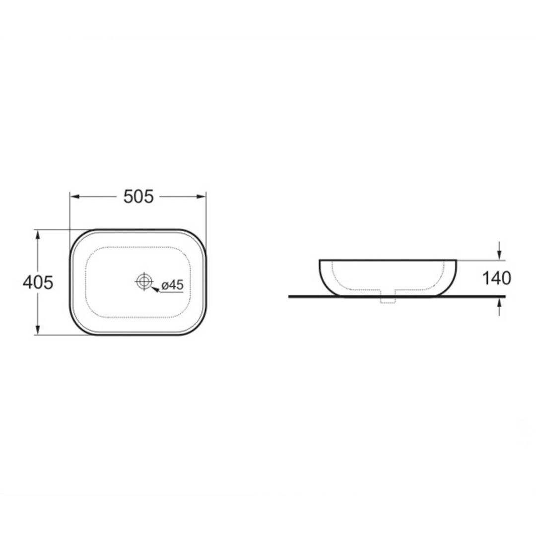 Приобрести vincea раковина накладная 50х40 см, капучино матовая vbs-101ma