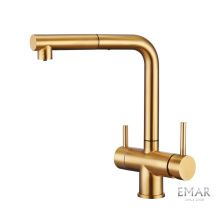 Emar Смеситель для кухни, золото ECB - 7017 PVD Golden