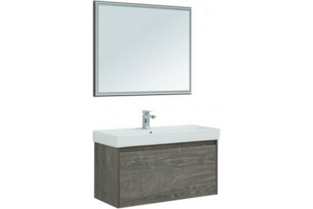 Приобрести aquanet зеркало nova lite 100 см, led подсветка, дуб рустикальный