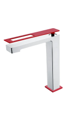 Boheme Смеситель для раковины Q, высокий, хром\красный 142-CRR