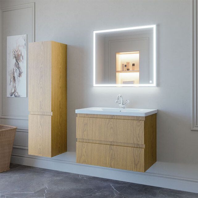 Приобрести caprigo тумба с раковиной forte-albero 80 см, дюна, шпон