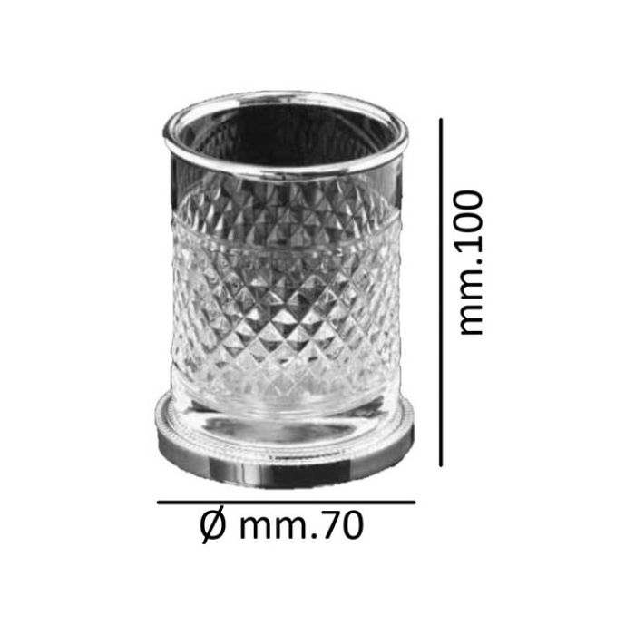 Приобрести boheme стакан для зубных щеток aura, хром 10252-cr