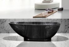 Frank Акриловая ванна F181 180х85 см, обсидан, отдельностоящая