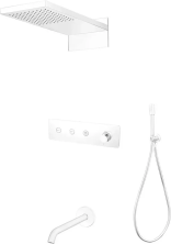 Boheme Душевая система Fusion, встраиваемая,белая матовая 130-2-MW