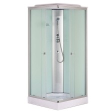 Loranto Душевая кабина CS-6491F(CS-8072) 90х90х215, белая, квадратная, стекло 4мм, поддон 13см