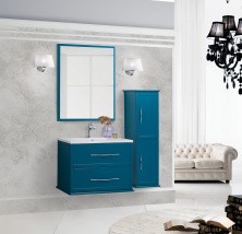 Cezares Тумба подвесная с раковиной TIFFANY 60 см Blu Petrolio, голубая 54947