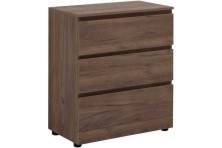 Aquanet Комод Сканди 70x40 см, Дуб крафт (3 ящика)