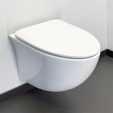 Comforty Подвесной унитаз 107 безободковый, сиденье дюропласт softclose тонкое, быстросъёмное