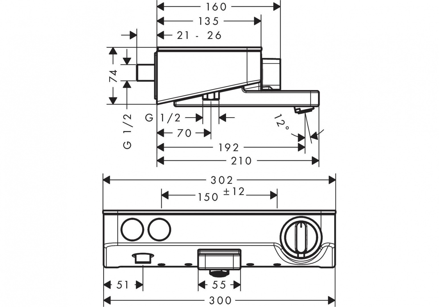 Приобрести 13151000 showertablet select термостат для ванны showertablet select 300 вм, ½’, хром