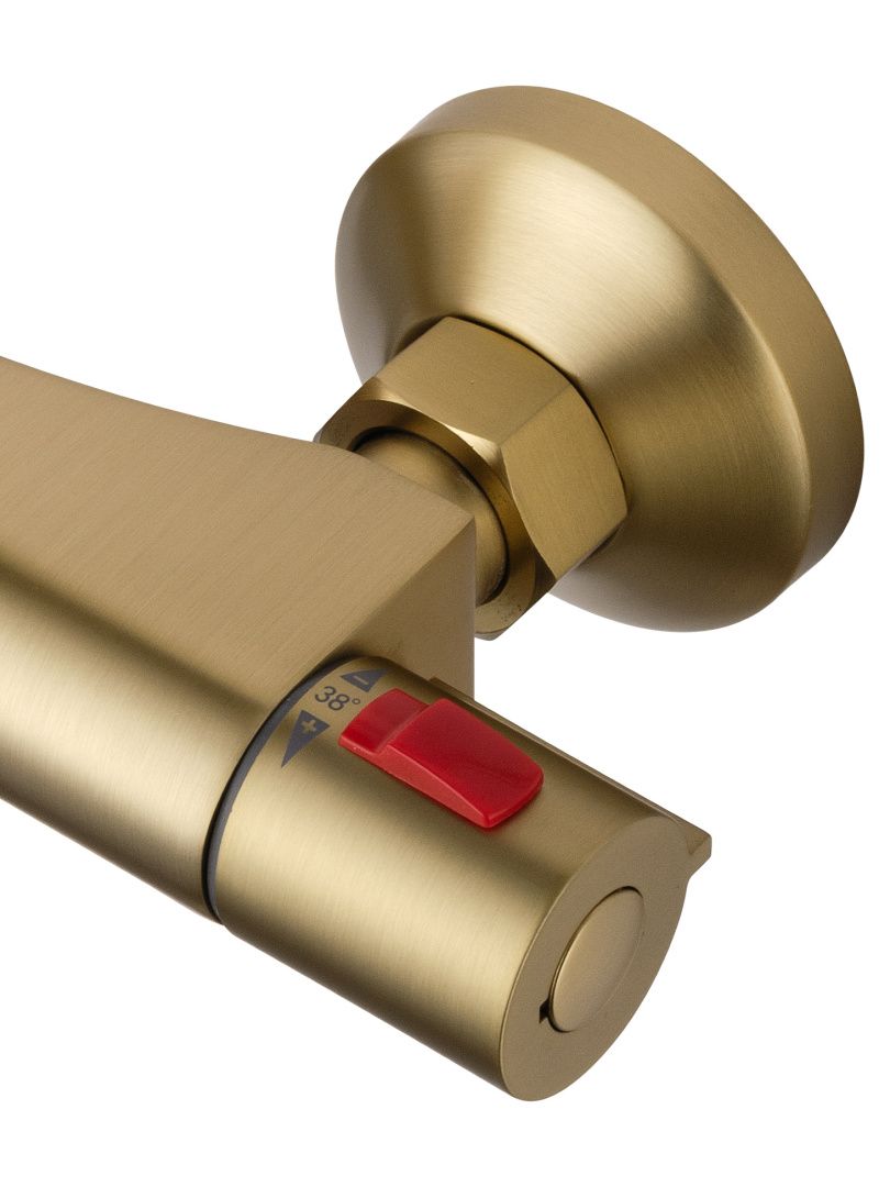 Приобрести смеситель для душа с термостатом wonzon & woghand inn 5, брашированное золото (ww-b1005-a-bg)