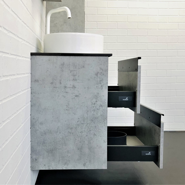 Приобрести сomforty тумба со столешницей и раковиной "эдинбург-60-2", светлый бетон с отверстием под смеситель
