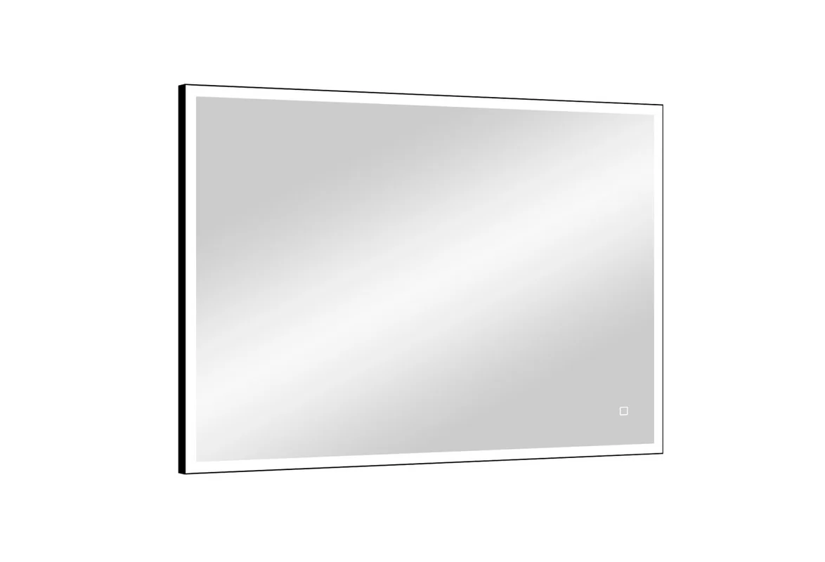 Приобрести continent зеркало с подсветкой solid black 90х80 см, черное