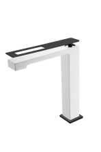 Boheme Смеситель для раковины Q, высокий, белый\черный 142-WB