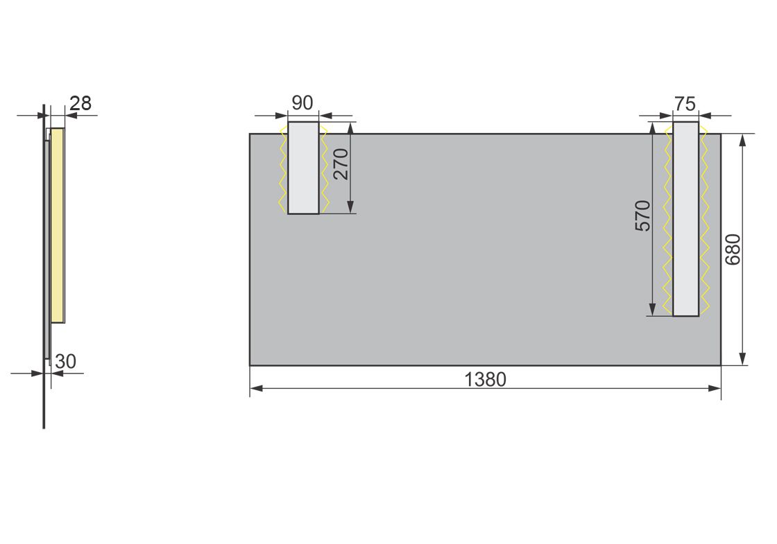 Приобрести зеркало velvex pulsus 138x68 см zkpul.140-21