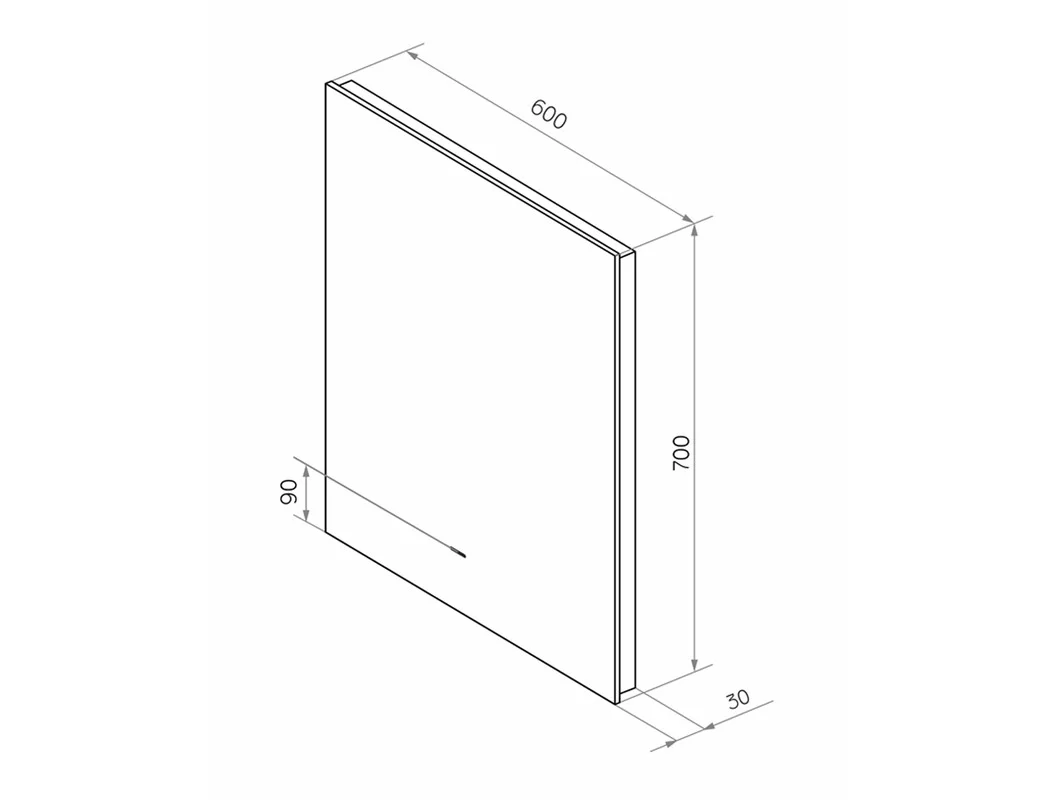 Приобрести continent зеркало с подсветкой trezhe 60х70 см, белое