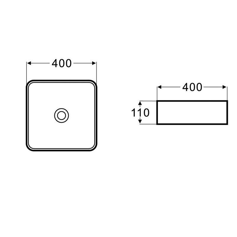 Приобрести раковина накладная ceramalux 40 см nc 1305mb