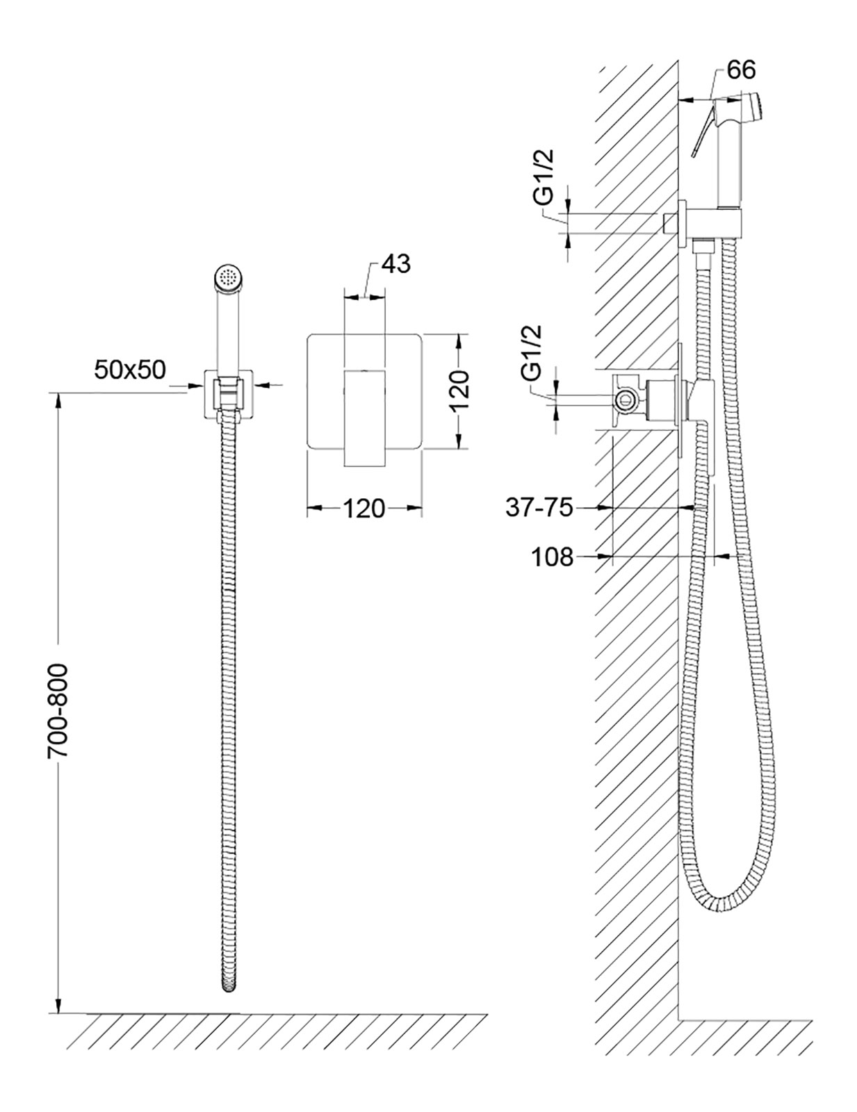 Приобрести смеситель встроенный с гигиеническим душем timo selene 2089/16sm белый матовый