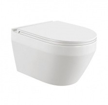 Подвесной унитаз безободковый Sole Aura с крышкой микролифт