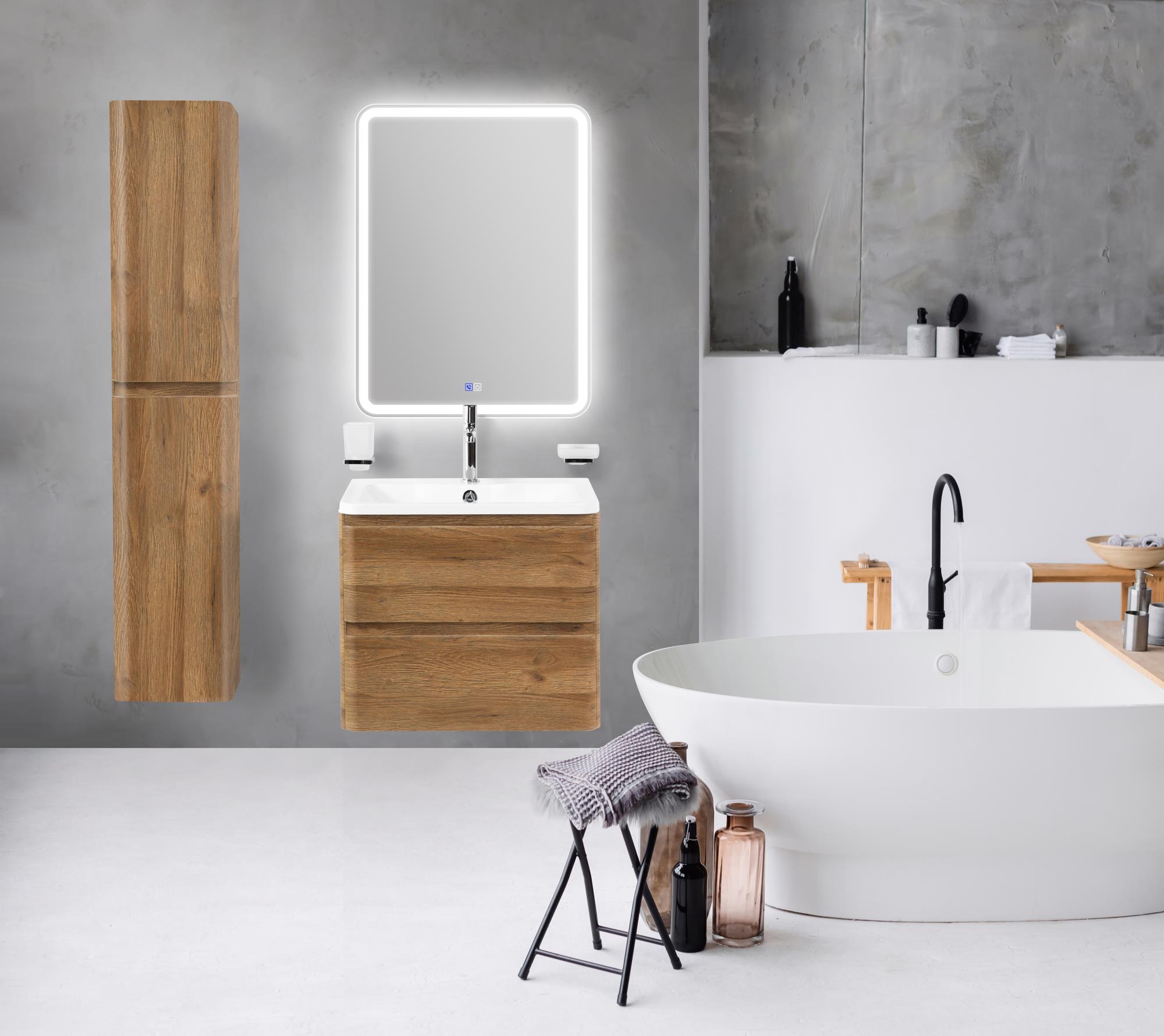 Приобрести belbagno зеркало 60х80 см spc-mar-600-800-led-tch-phone