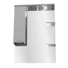 Loranto Зеркало-шкаф Стиль Соло 80 левостороннее, с фрезеровкой, 800х1025х170, белый (CS00024780)