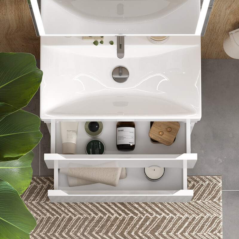 Приобрести equil тумба напольная с раковиной corner 60 см, белая tpcrnr60.2y-06