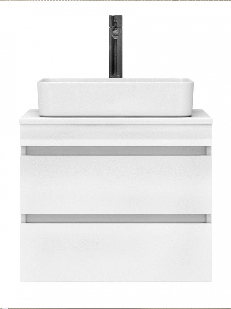 Приобрести vigo тумба со столешницей urban 60см, 2 ящика, подвесная, белая tp.urb.60.2y