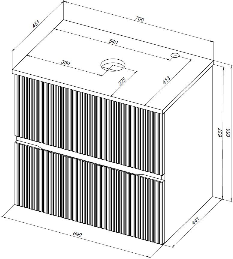 Приобрести aquanet столешница джейн 70 см, маренго