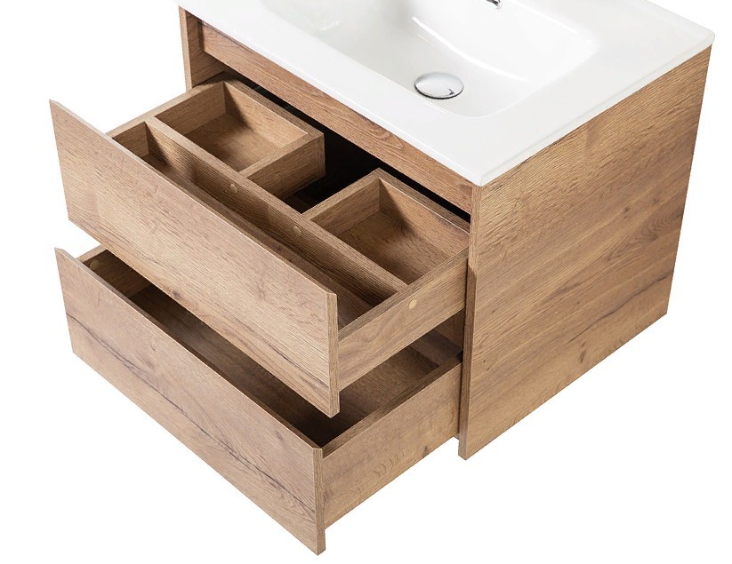 Приобрести тумба подвесная с раковиной belbagno kraft-600-2c-so-rt 60 см, rovere tabacco