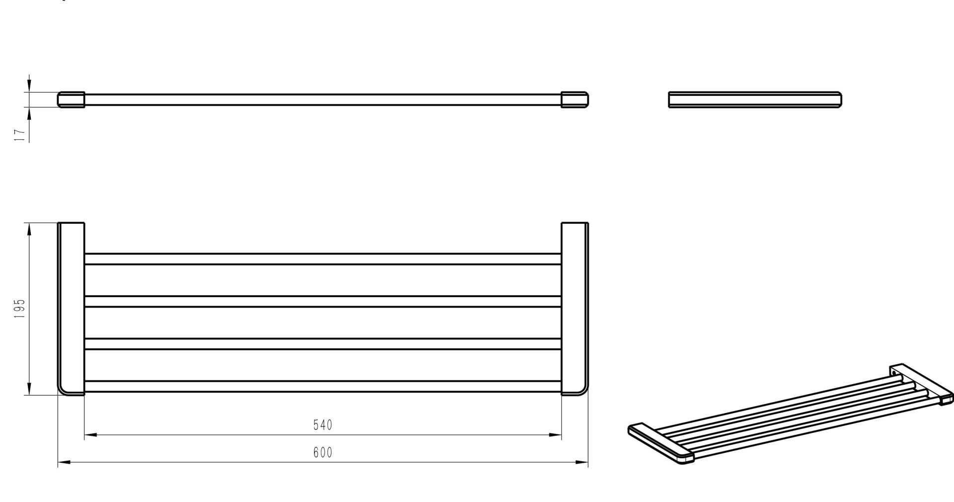 Приобрести полка для полотенец wonzon & woghand, хром (ww-v3901-cr)