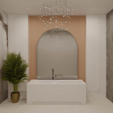 Veconi Ванна из искусственного камня Fresca 170х75 см, белая матовая FRS17075M