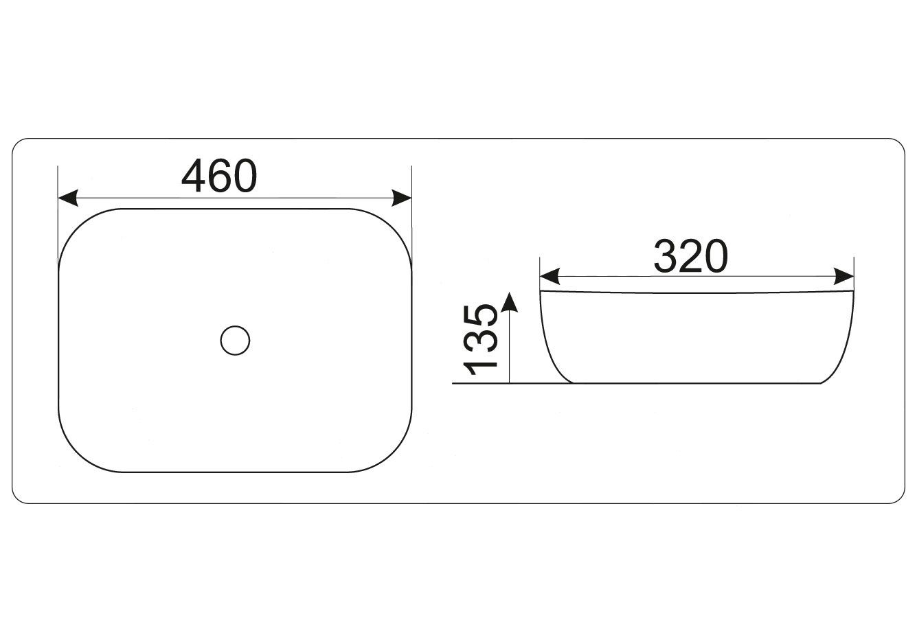 Приобрести раковина-чаша ceramalux 45 см d1333h020, серый