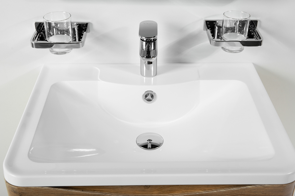 Приобрести belbagno тумба с раковиной acqua 60 см, подвесная rovere rustico, белая раковина