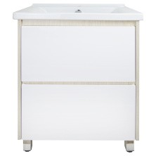 Loranto Тумба напольная с раковиной Stella 60/2Н 61х74 см, белая/дуб дымчатый (CS00083055)