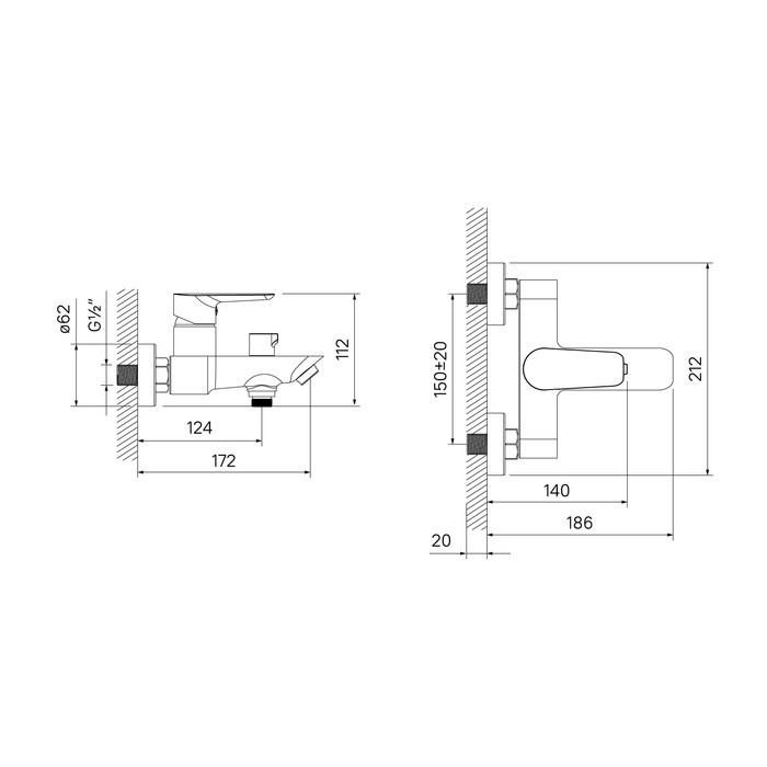 Приобрести iddis смеситель для ванны cloud, 212мм, белый\хром closb02i02wa