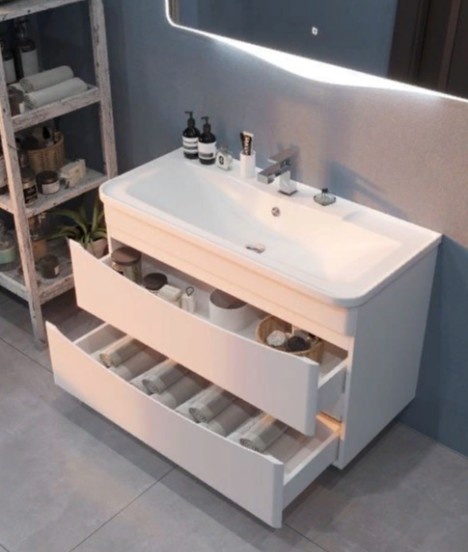 Приобрести mirsant тумба подвесная bravo 100 см с раковиной adel 100, ут000087271