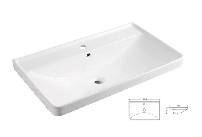 Приобрести azario тумба подвесная с раковиной ника 70х56см. белая, cs00080144