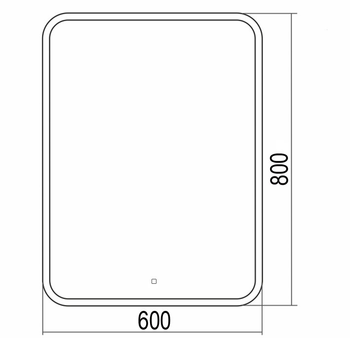 Приобрести azario зеркало стив 60х80 см c подсветкой, сенсор выключатель led-00002249