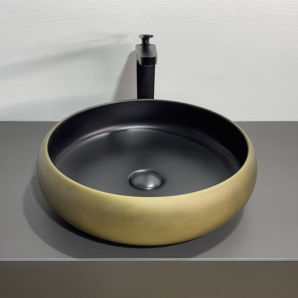 Приобрести comforty раковина 78651 41х41 см, бронзовая-черная матовая