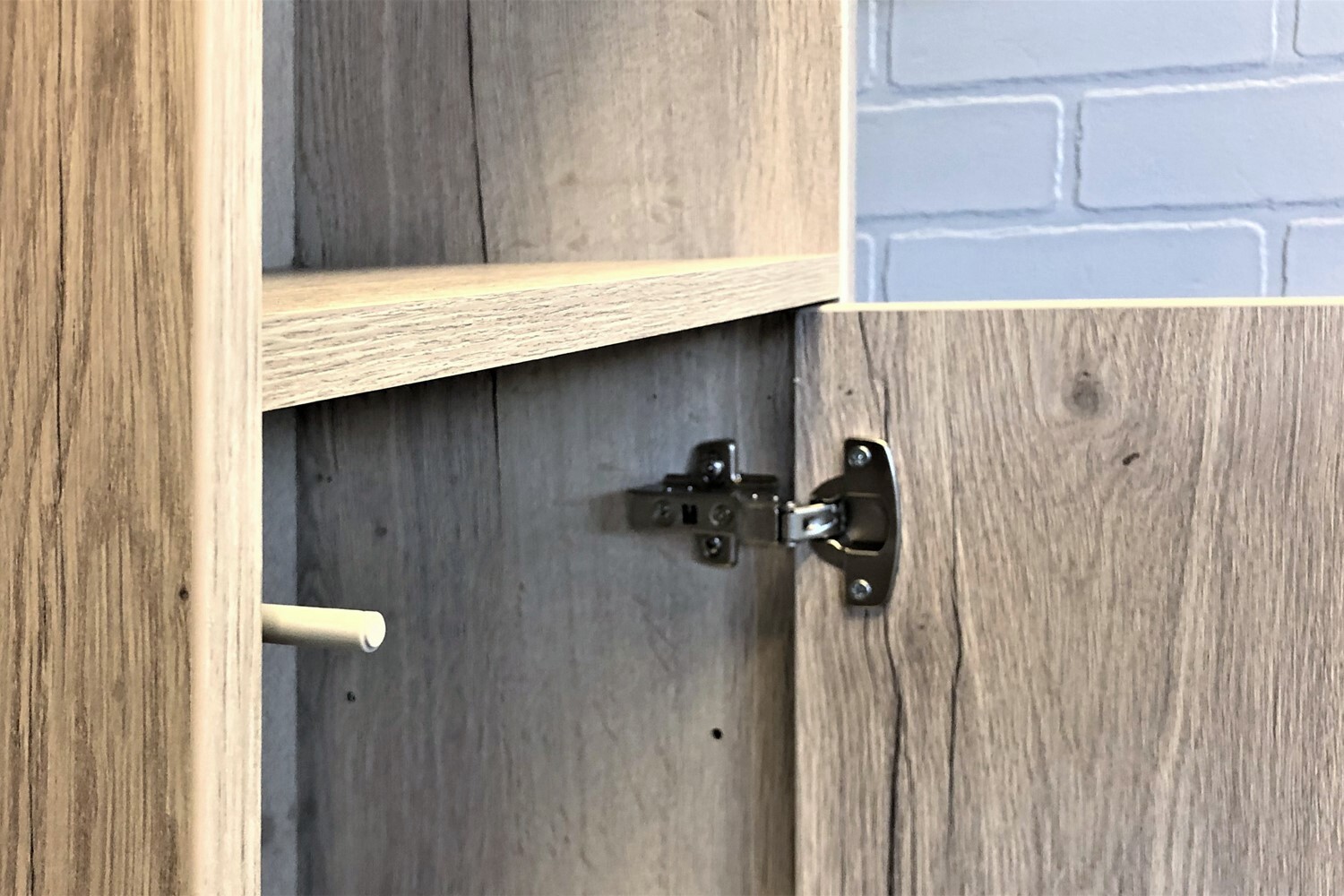 Приобрести сomforty пенал "клеон-40", белый/дуб дымчатый